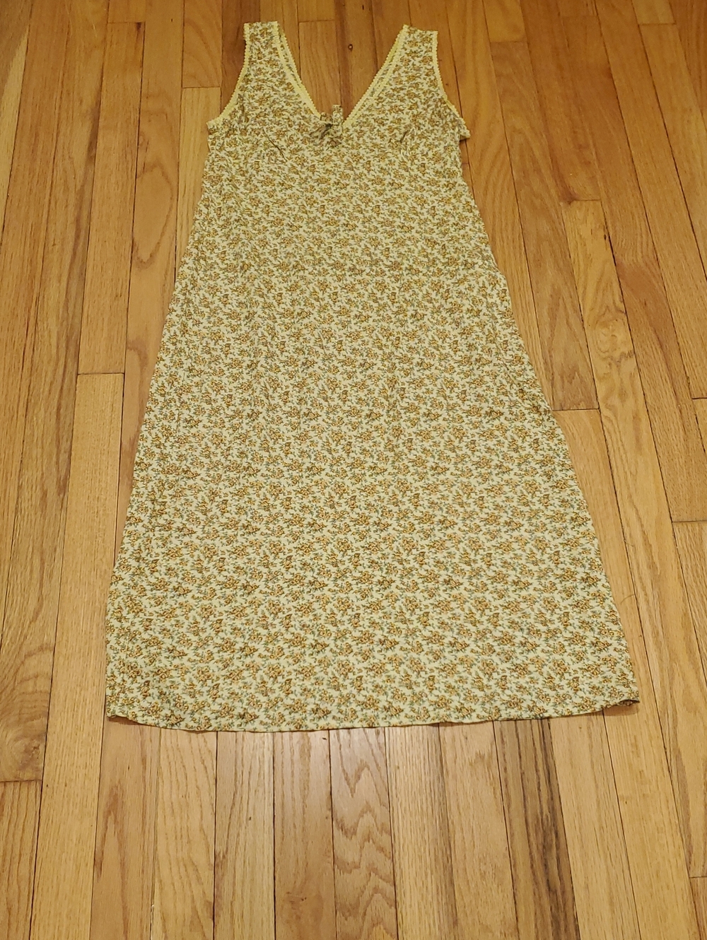 Motel Rocks Yellow Floral V-Neck Maxi Slip Dress